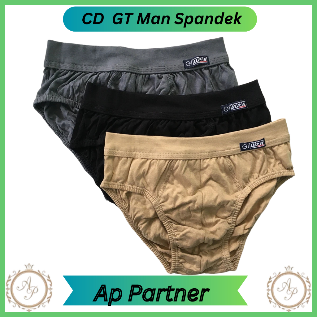GT Man Spandek 708 – 3 Pcs Cd Celana Dalam Pria GT MAN Polos Premium Katun Spandek Size M L XL