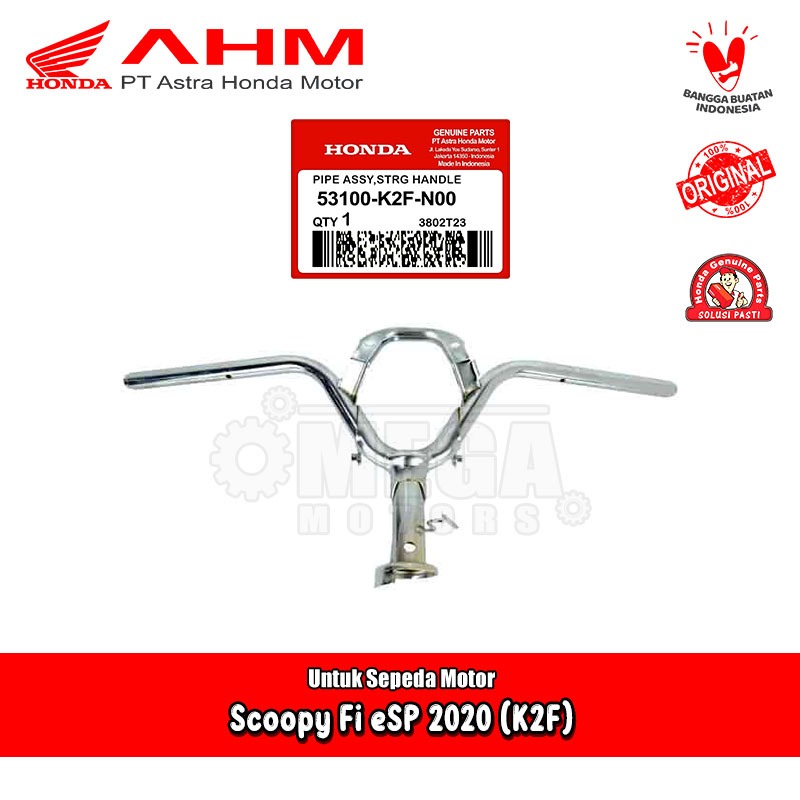 Stang Stir Pipe Comp Streering Handle Honda Scoopy Fi eSP 2020 AHM 53100-K2F-N00