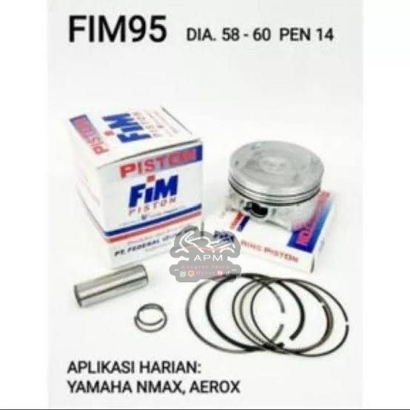 PISTON KIT/ PISTON SET FIM95 NMAX, AEROX, VIXION BT3, R15 BK6, WR155