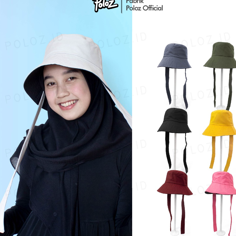 KDKH4083 (COD )NEW_PRODUCT TOPI BUCKET WIDE selebgram aksen tali TOPI BUCKET MUSLIMAH CEWE WANITA BO