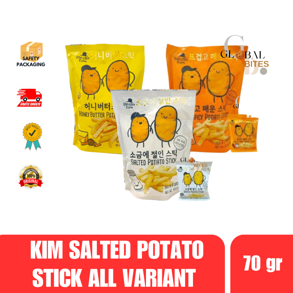 

MASTER KIM POTATO STICK STIK KENTANG HOT & SPICY SALTED HONEY BUTTER ORIGINAL