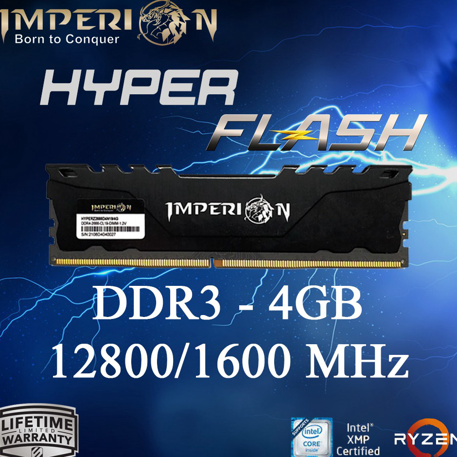 Diskon Pembelian ⏸ RAM IMPERION HYPERZ FLASH DDR3 4GB 1600 MHz PC 12800 RAM GARANSI RESMI RAM DDR3 4