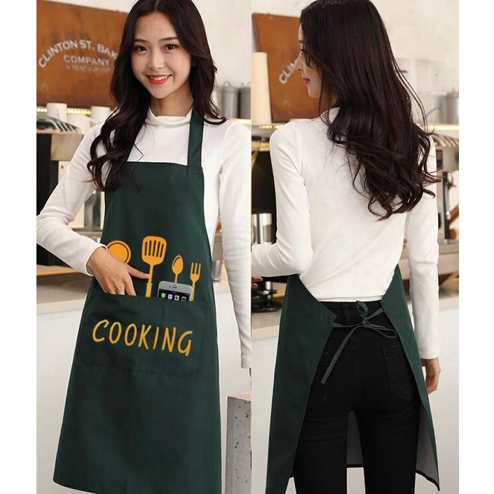 ➭ Celemek Masak Apron Anti Air Minyak bisa Lap Tangan PREMIUM J97 ✯ E ∞