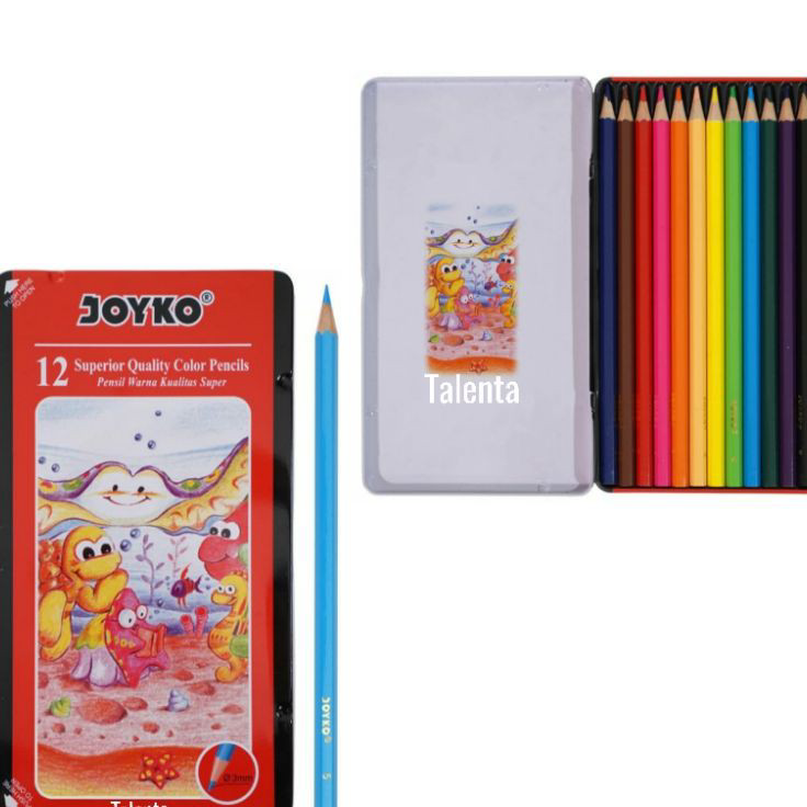 

➞✧✴ Pensil Warna Joyko CP12TC Kaleng 12 Warna Serba Murah