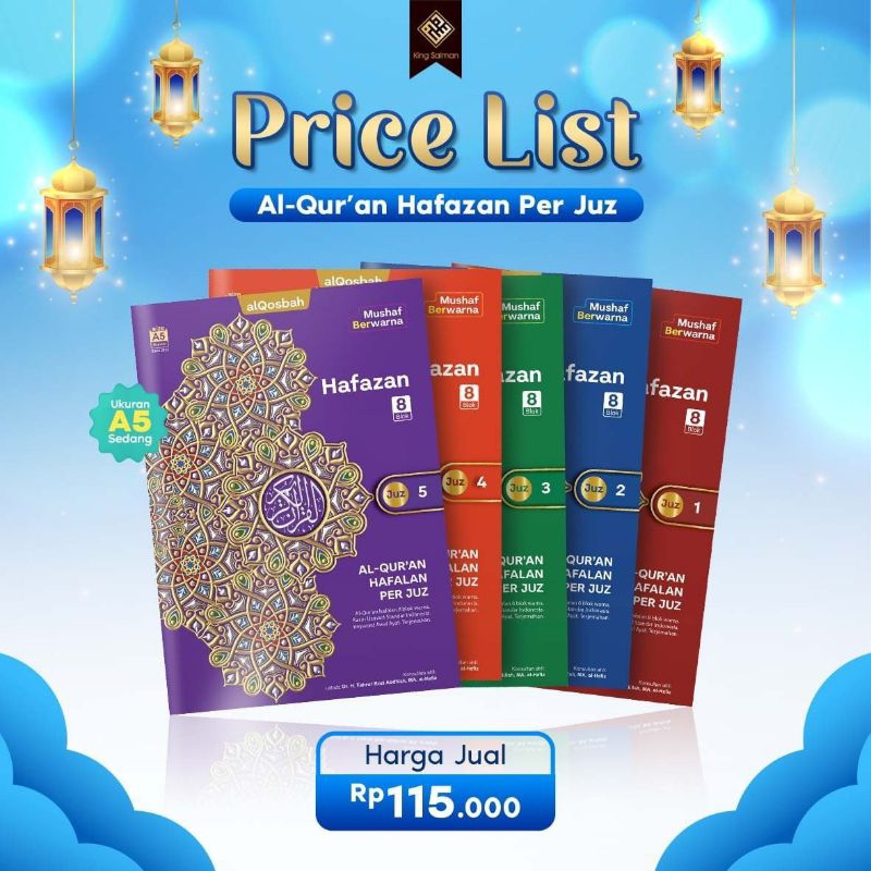 Al Qur'an Per Juz Hafazan Tadarus Ukuran A5 Sedang Isi 30 Buku