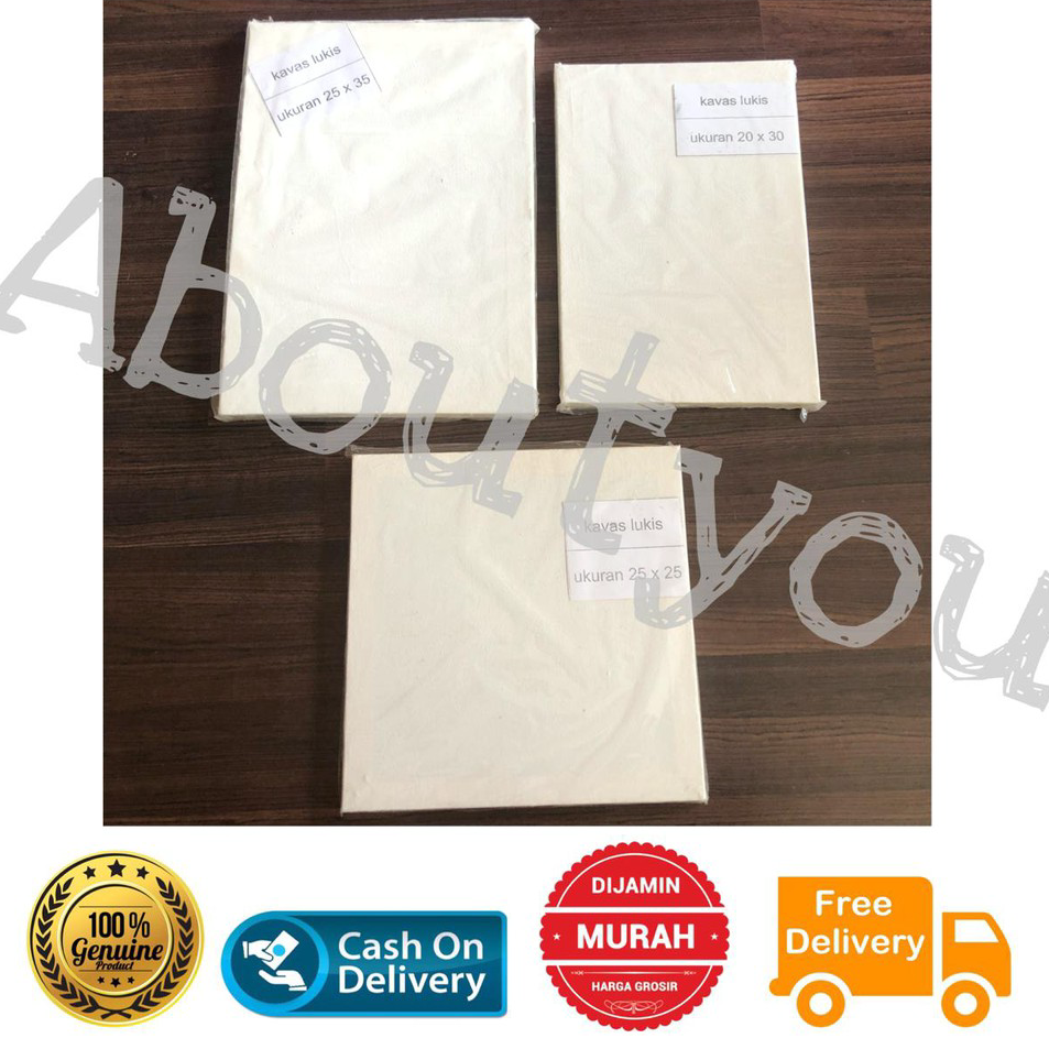 

➪➽✳✧ KANVAS Lukis Cat Besar Canvas Board Siap Pakai 20x30 / 20x20 / 25x35 Kanvas Putih PREMIUM Dijual