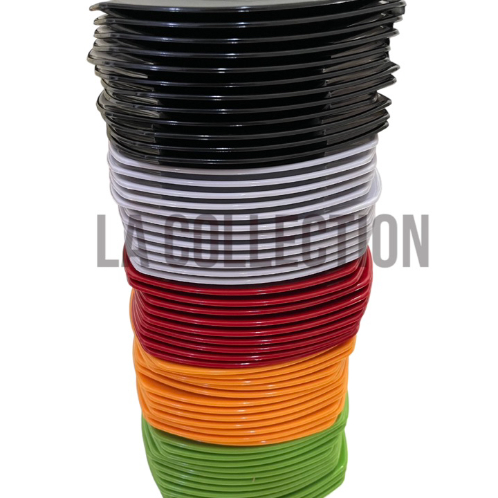 Model Baru ( 1 lusin ) Piring Corel Kecil I-one / Piring Dessert / Piring Makan Plastik 12pcs Readys