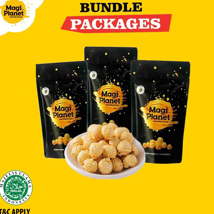 

→➘✹ 3 Classic Pack Magi Planet Popcorn - Bundle 110GR