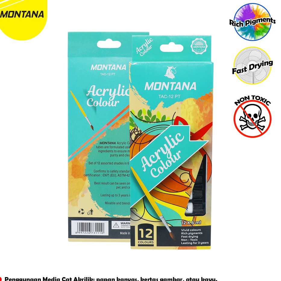

Terlaku. MurahMurahATK Akrilik Color / Cat Akrilil Montana / TAC-12PT Terkini