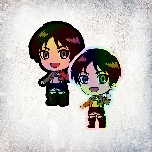 

STICKER HOLOGRAM ANIME CHIBI EREN YEAGER ATTACK ON TITAN (SHINGEKI NO KYOJIN)