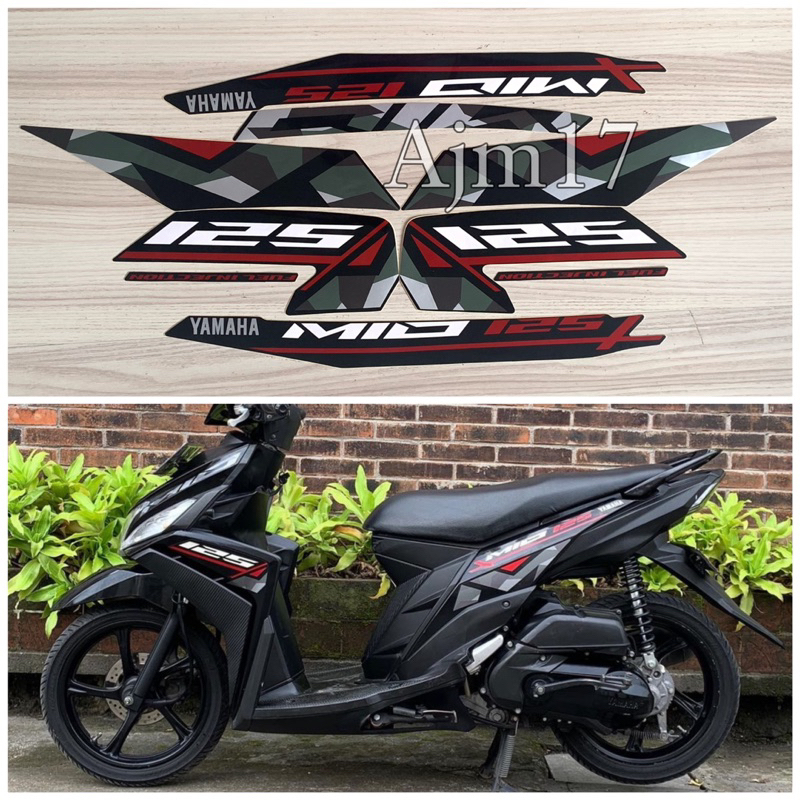 STIKER STRIPING MIO M3 2016 HITAM