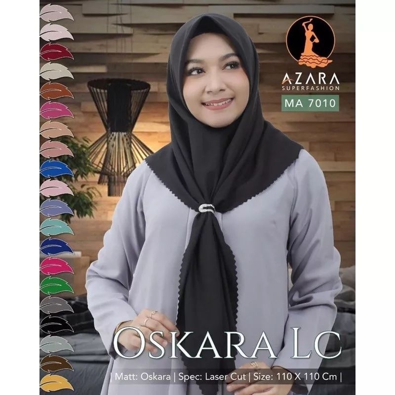 Jilbab segiempat polos, azara jilbab
