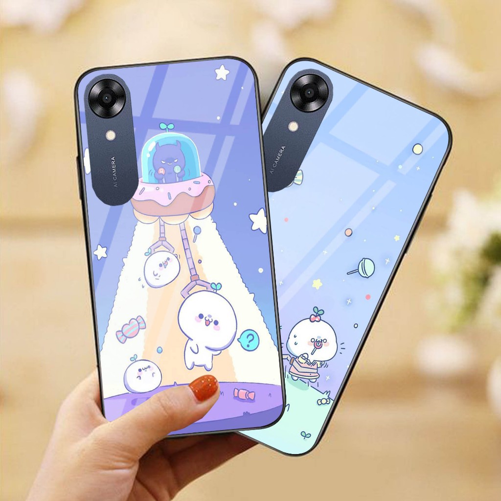 Case Kaca Kilau Oppo A17 A17k - Case Oppo A17 A17k - Softcase Kaca Glossy Oppo A17 A17k - Casing Opp