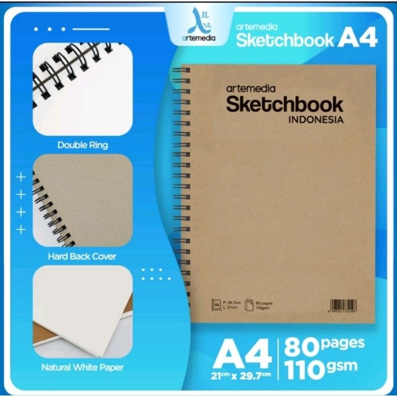 

Sketchbook Wired A5 A4 Craft Cover Jilid Spiral