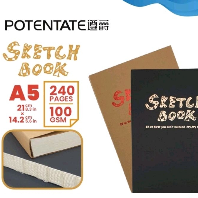 

Sketchbook Potentate A5 Exposed Stitch Bound Sketchbook