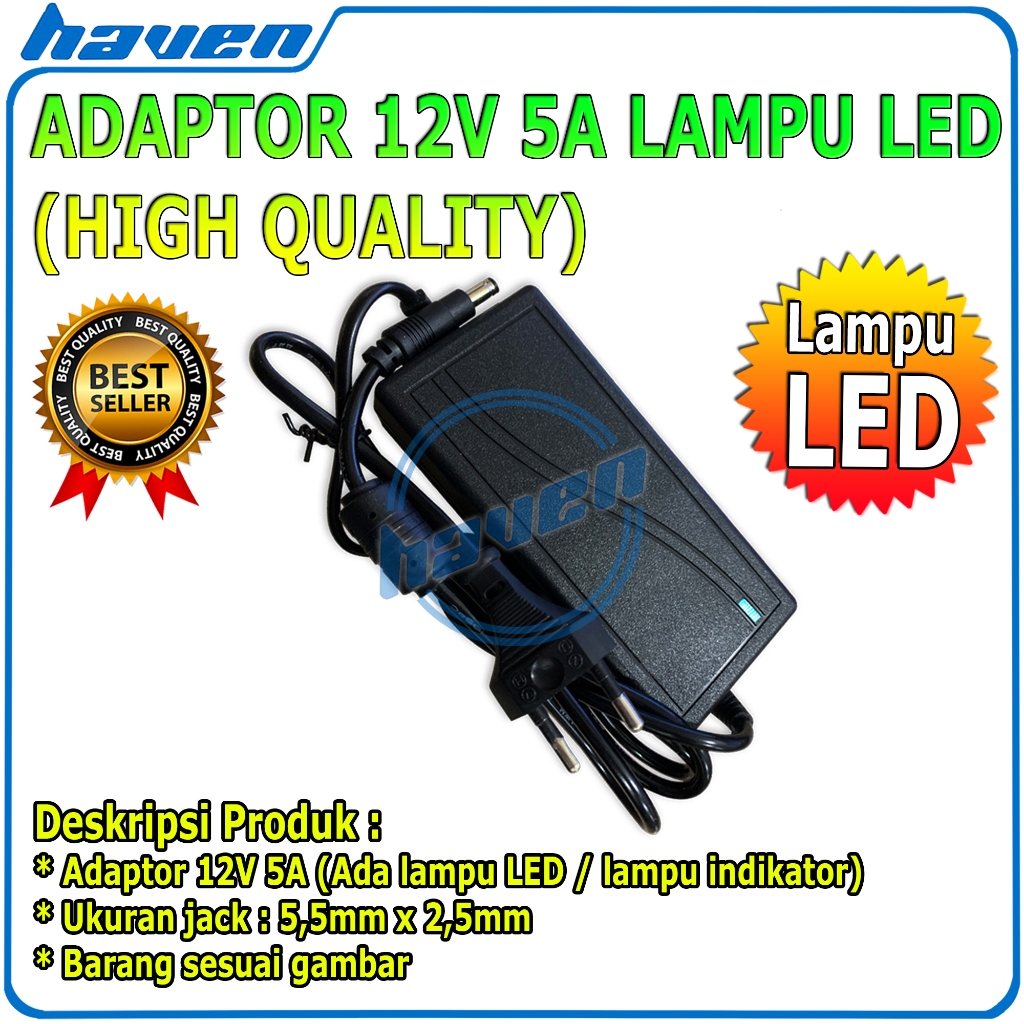 Adaptor 5a 12v Murni Switching Adaptor CCTV 12V 5A Adaptor CCTV 12V 5A