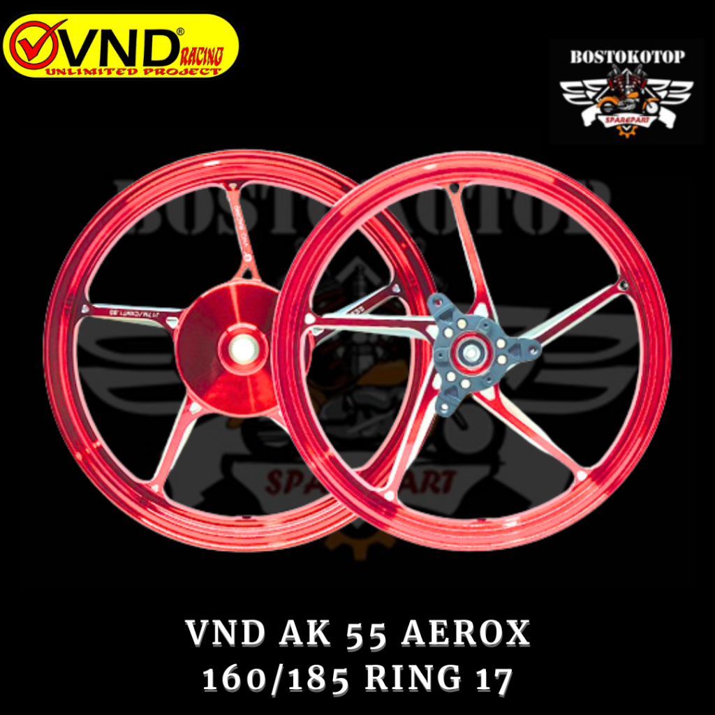 VND Racing Velg Pelg Tipe AK55 AK 55 Palang 5 Model Enkei X1R Taka Set Depan Belakang Yamaha Aerox 1