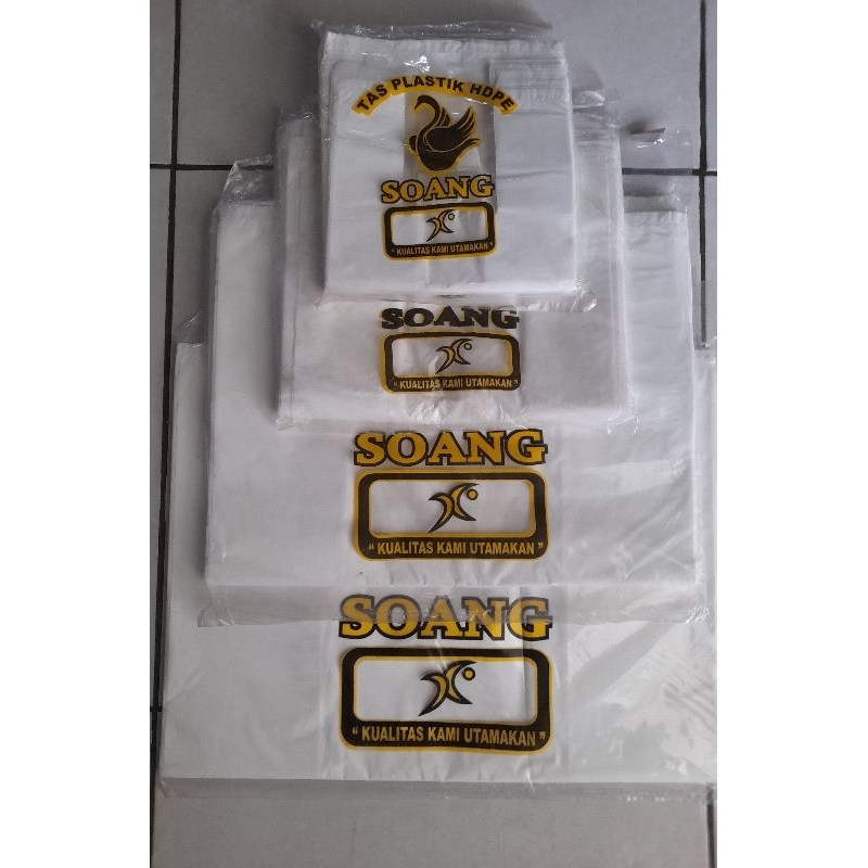 Plastik HD Kantong kresek putih susu SOANG ukuran 17/24//35/40