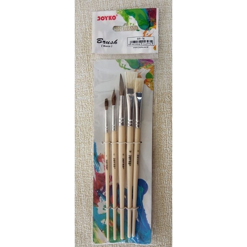 

Kuas lukis Joyko BR-16 1 set isi 5 pcs