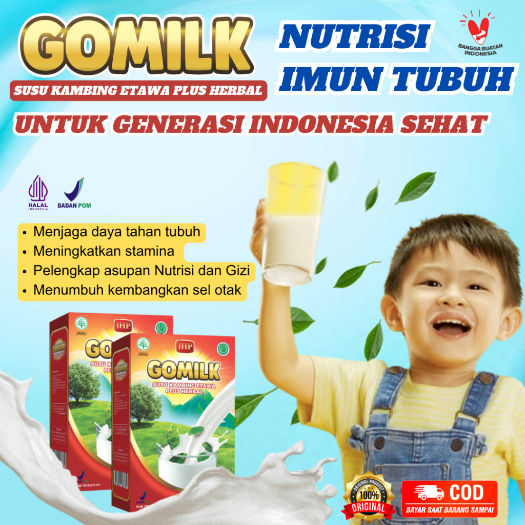 

Susu etawa Gomilk untuk nutrisi dan imun tubuh anak