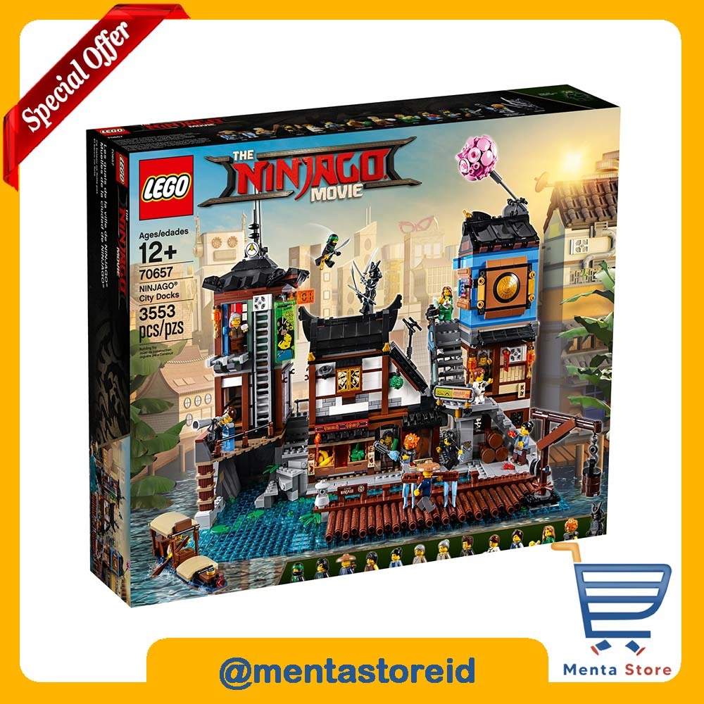 LEGO 70657 Ninjago Movie City Docks 13 Minifigures Ninja Attacks Anak