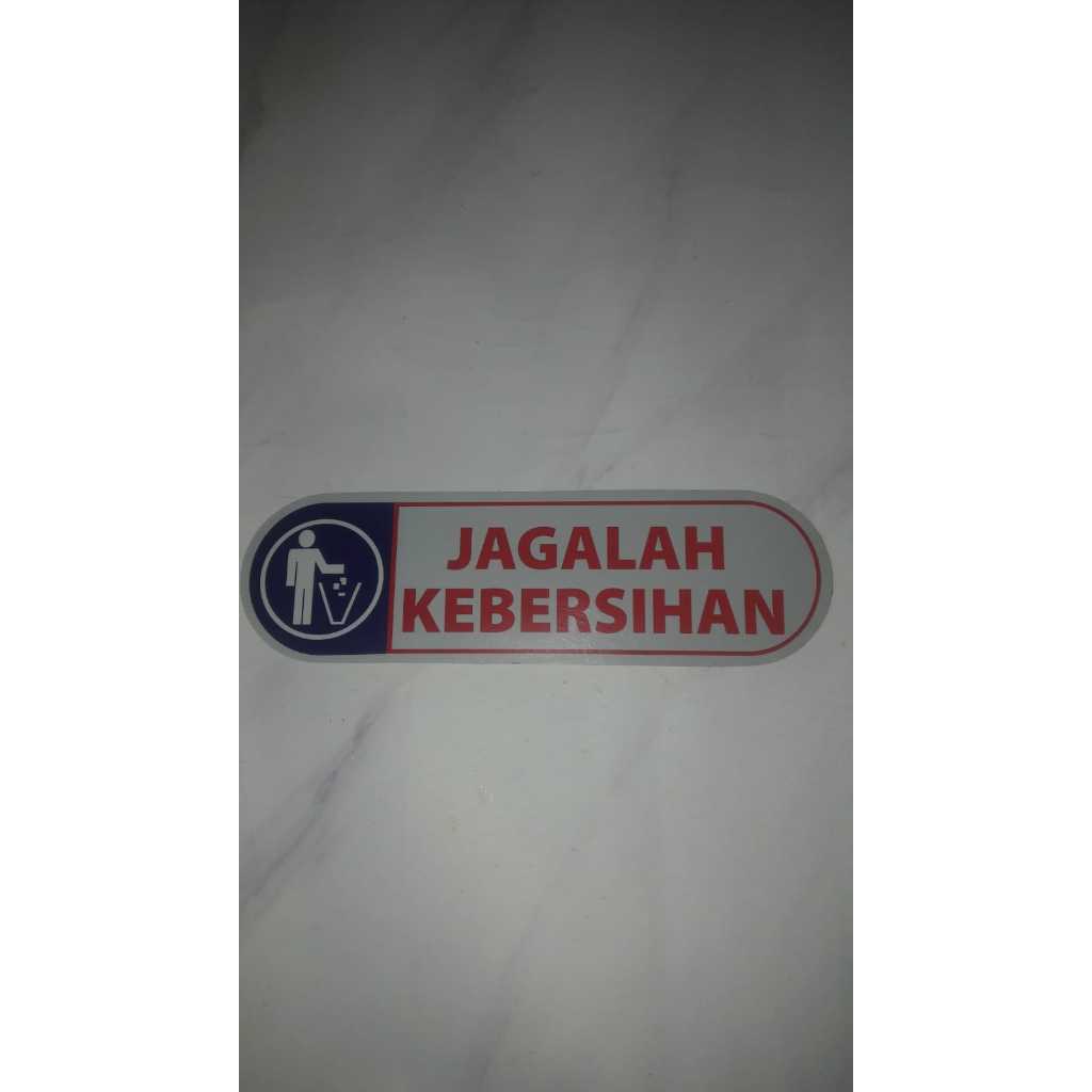 

Stiker Pintu jagalah kebersihan stiker Vinly stiker murah