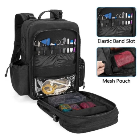 Tas Ransel kesehatan P3K hitam medis