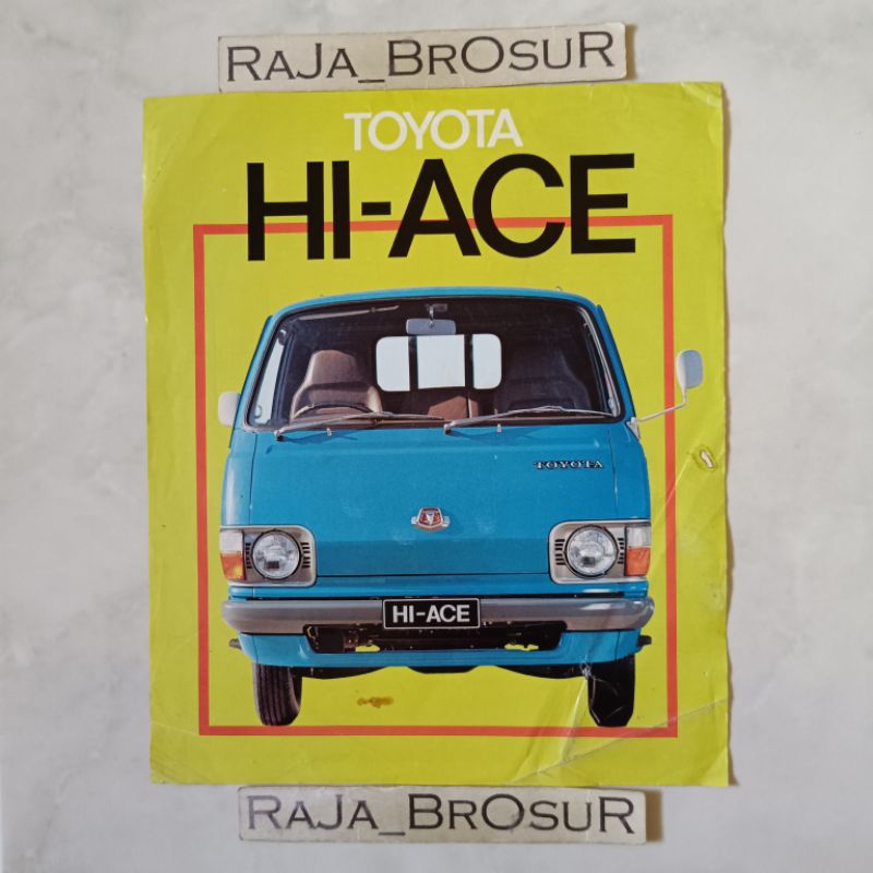 Poster brosur katalog flyer jadul lawas Toyota Hiace/Toyota Hi Ace PickUp Pick Up