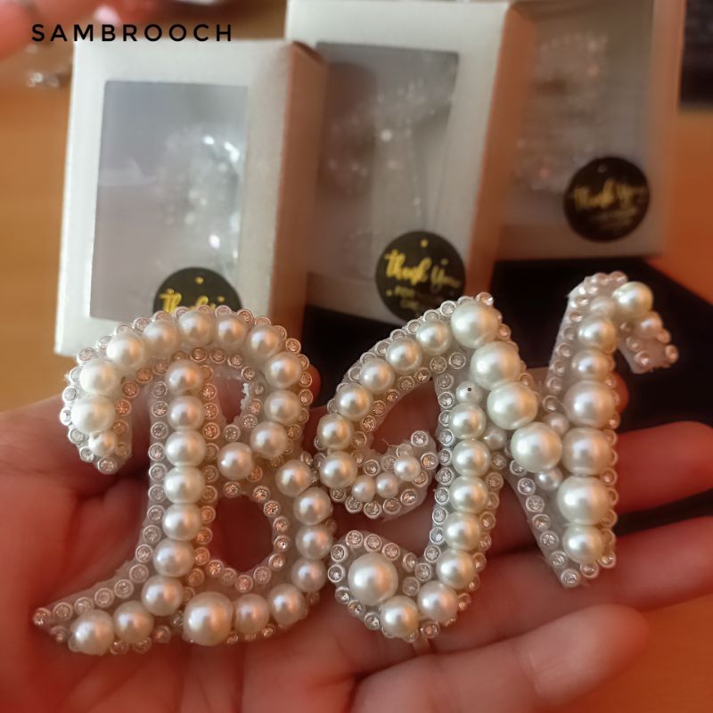 BROS HURUF HANDMADE MUTIARA FREE BOKS BROS HIJAB