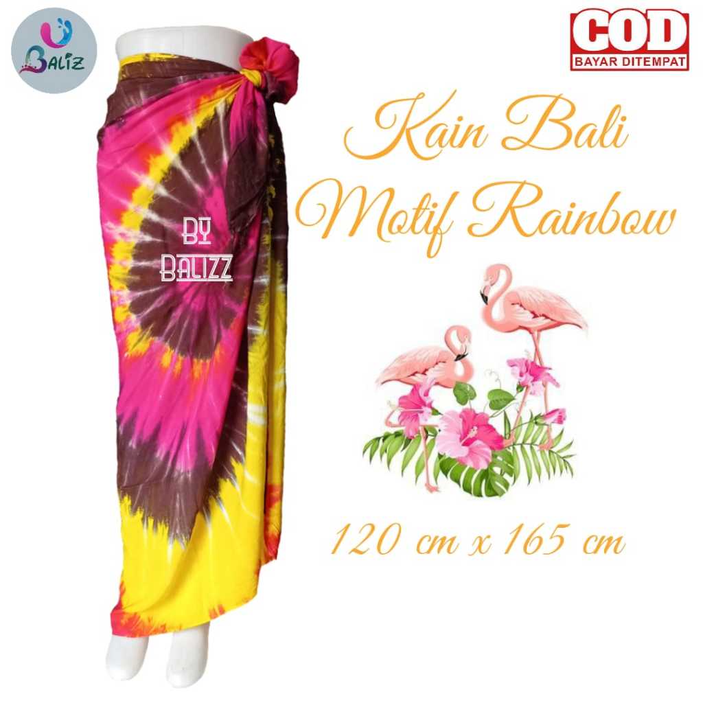 kain pantai motif Rainbow Standar - sarung pantai bali - kain pantai bali - sarung bali - selendang 