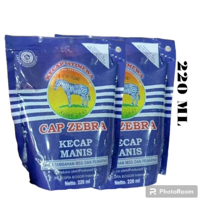 

kecap manis cap zebra 220ML ISI 24 PCS /1BOX