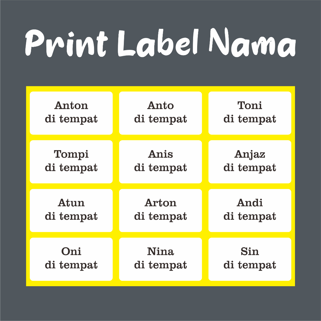 

Print Label Undangan 103/ Cetak Label Undangan