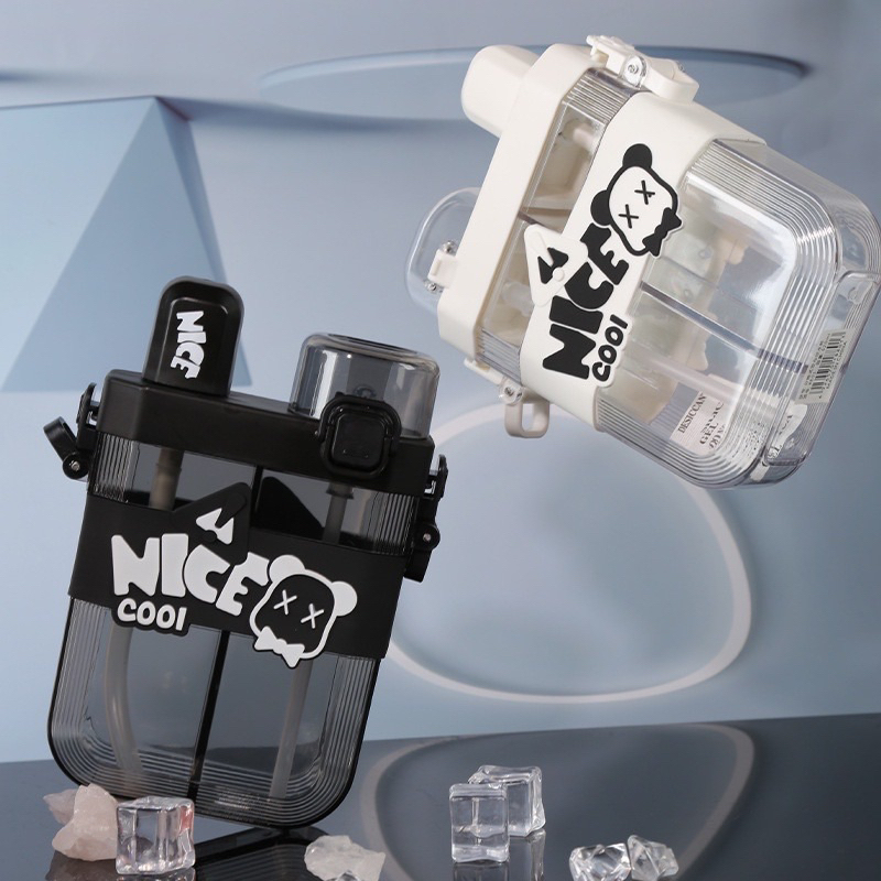 BOTOL MINUM NICE BOTOL 2 SISI 377 BOTOL MINUM ANAK TALI PANJANG 620ML 377