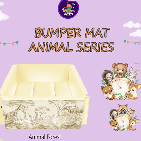 SEWA PAGAR MAINAN ANAK AMAN (Mamacoco BUMPERBED SAFARI CREAM)