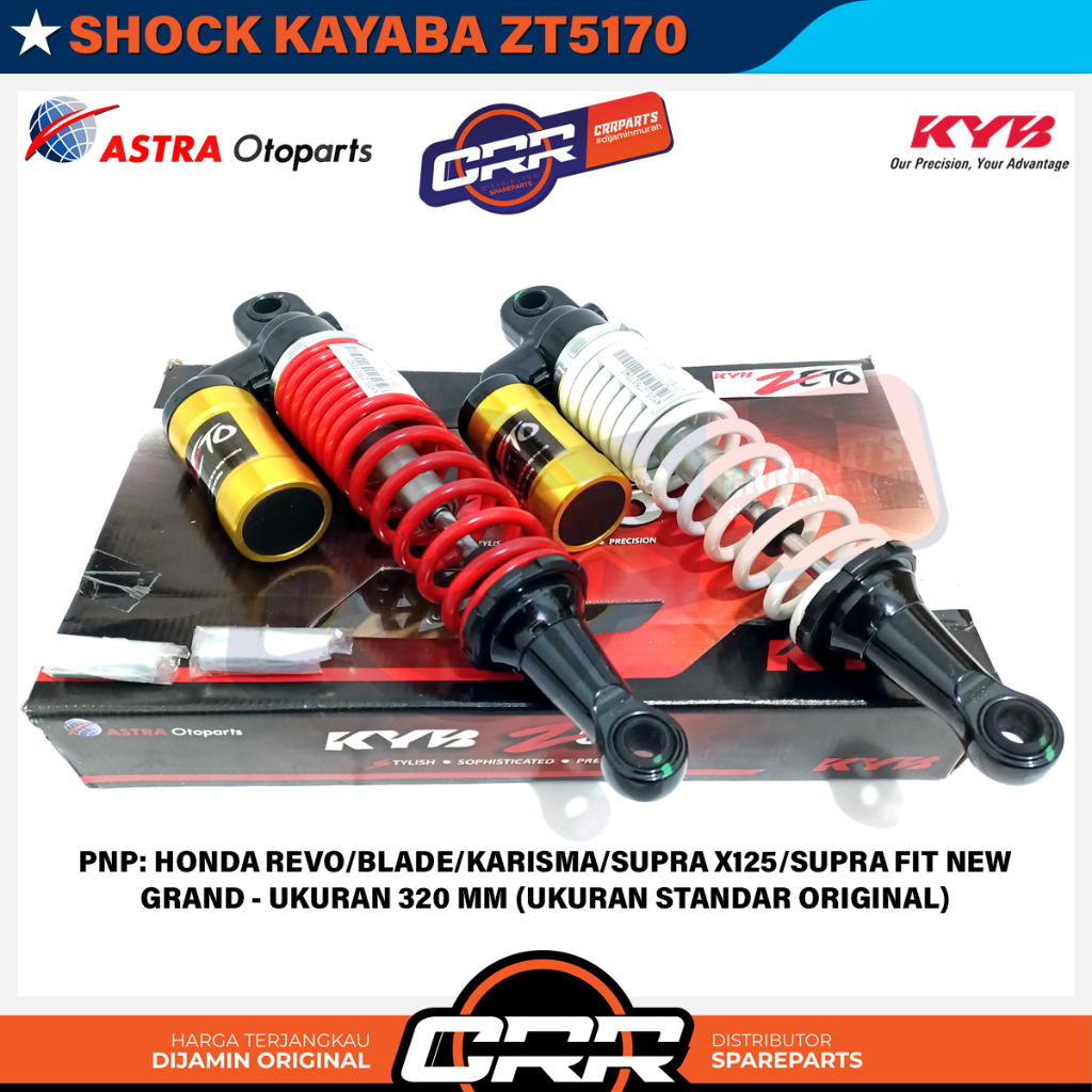 Shock Shockbreaker Kayaba Zeto Honda Revo Blade Karisma Supra Fit New Supra Grand Ukuran 320MM Tipe 