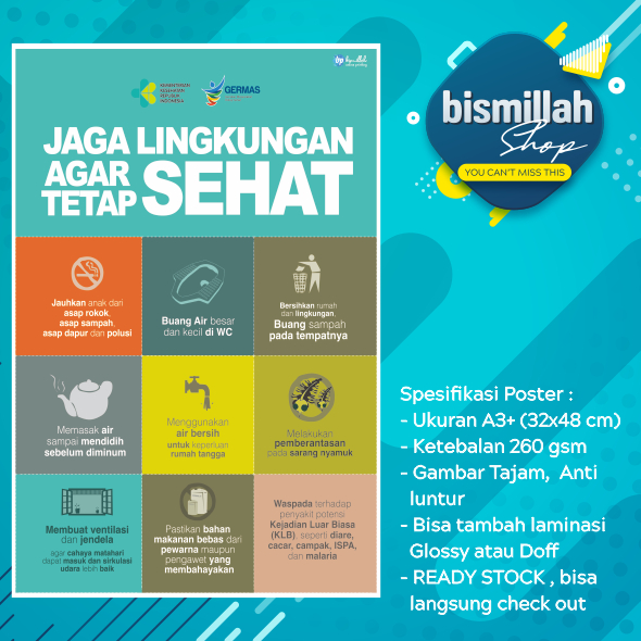Poster Jaga lingkungan SEHAT