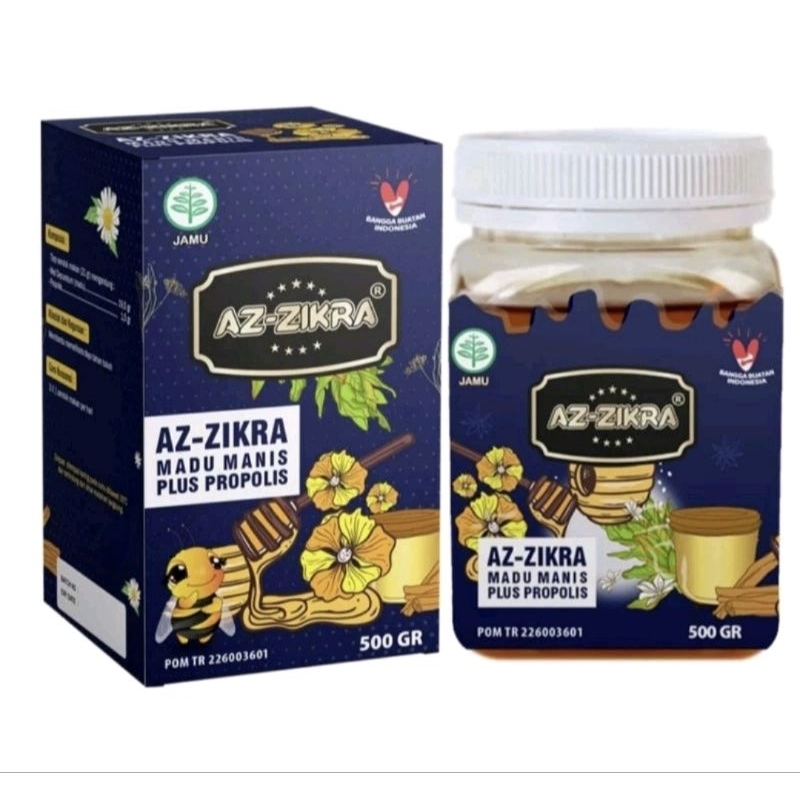 

Madu Az Zikra 500gr hutan manis dan propolis SPOM Az zikra