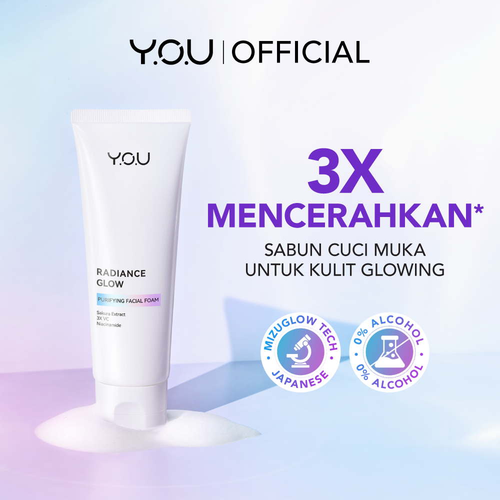 [BARU] YOU Radiance Glow Facial Foam | Brightening Facial Wash YOU | Sabun Cuci Wajah Mencerahkan YO