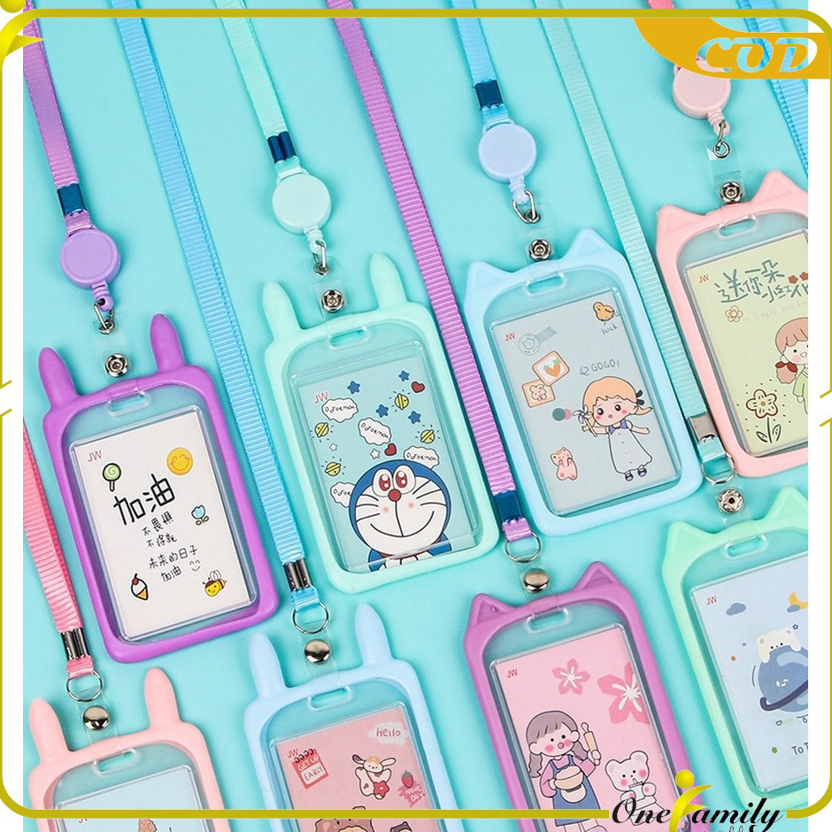 

Readystock ONE-C324 Name Tag ID Card Holder Gantungan Kartu Nama Atau Panitia Motif Kartun / Tali ID Card Nama / Gantungan Tali Kartu Akses Kantor MRT Busway Lanyard