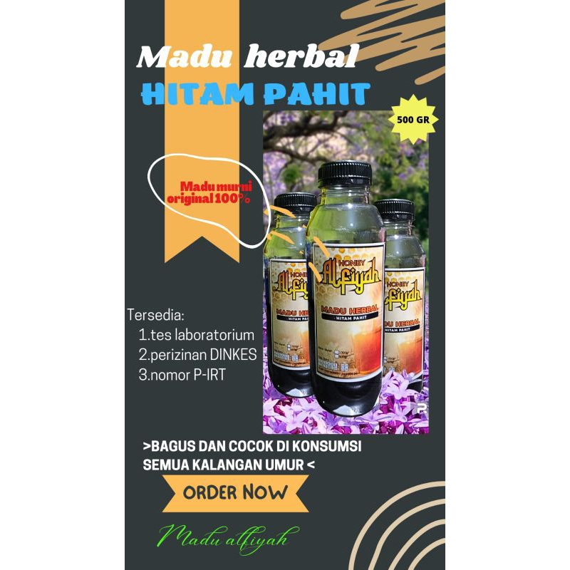 

madu herbal hitam pahit 500gr