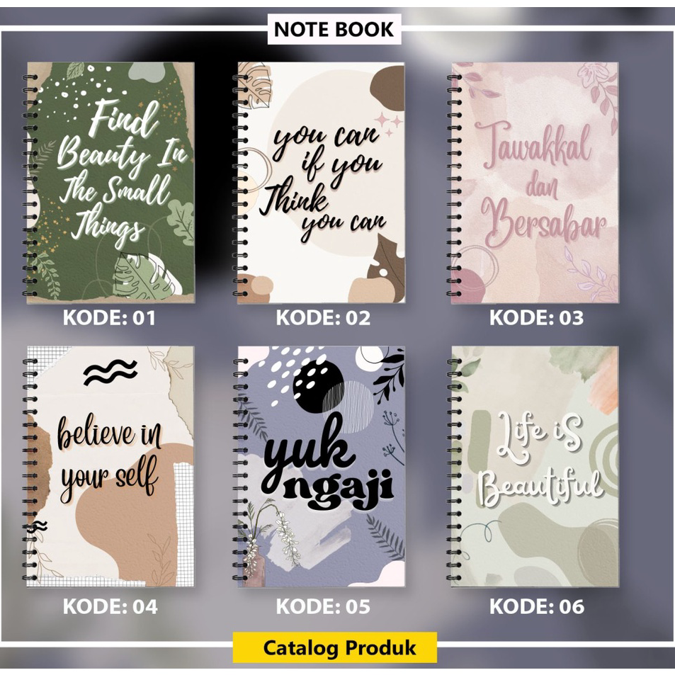 

Buruan Beli (NS-006) BUKU TULIS NOTEBOOK A5 14,8 cm x 21.0 cm dan A6 10,5 x 14,8 cm SPIRAL POLOS GARIS