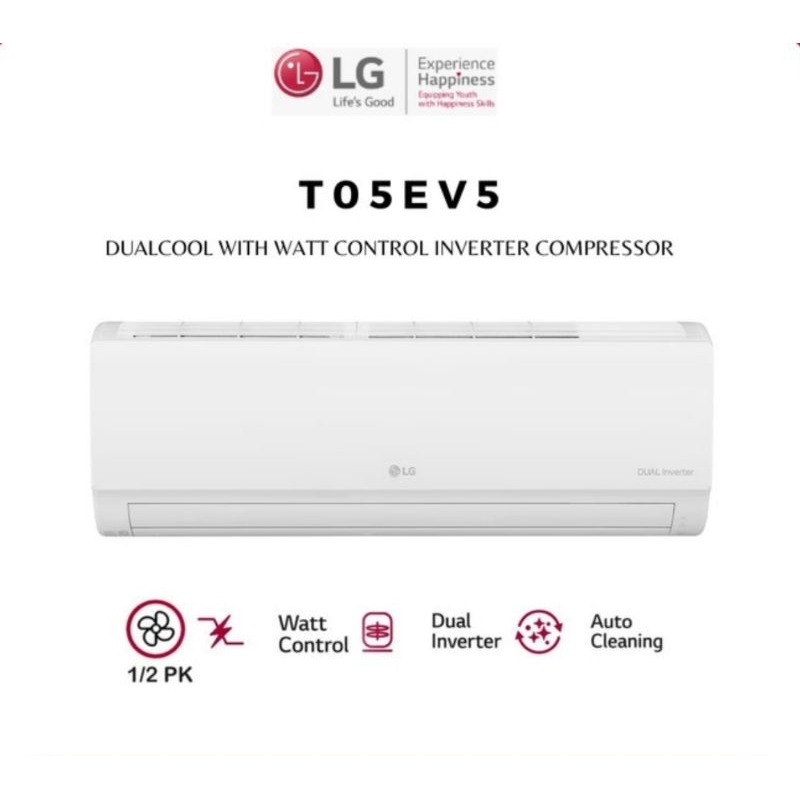 AC LG 0.5PK T05EV5 Dual Cool Inverter 1/2 PK Pasang