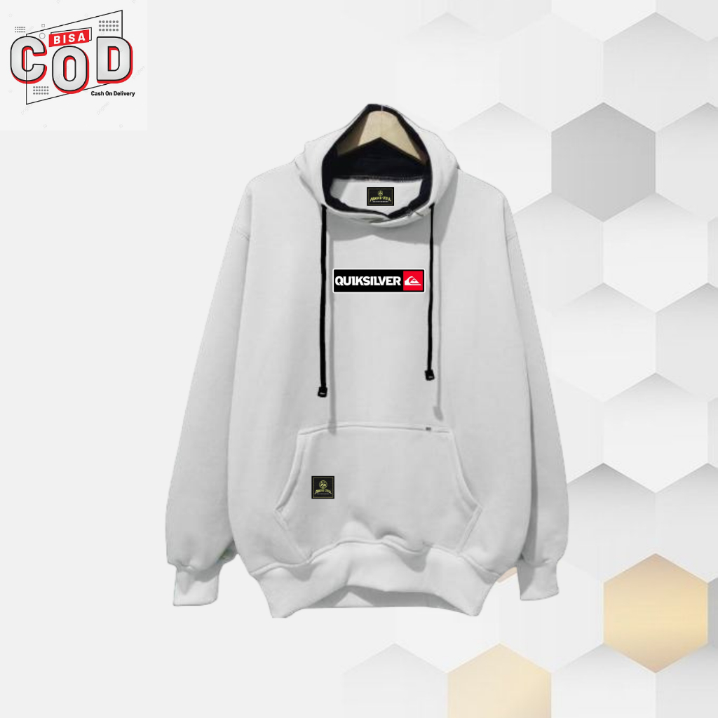 Jaket hoodie cowok bahan tebal Hoodie pria distro aesthetic warna Putih Sweater hodie distro aesthet