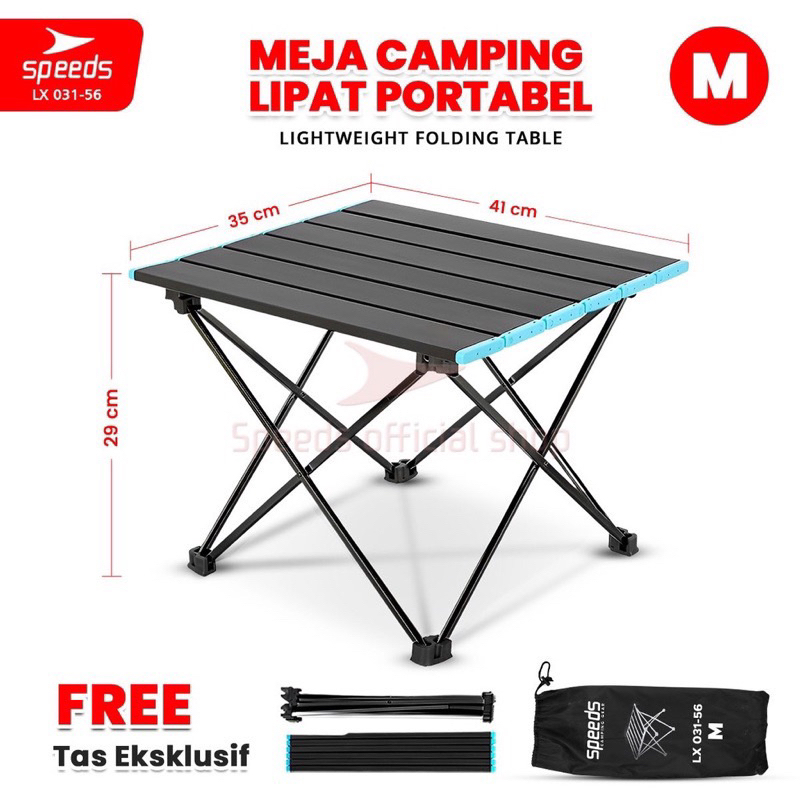 SPEEDS Meja Lipat Camping Indoor Outdoor Portabel Folding Table Aluminium 031-56