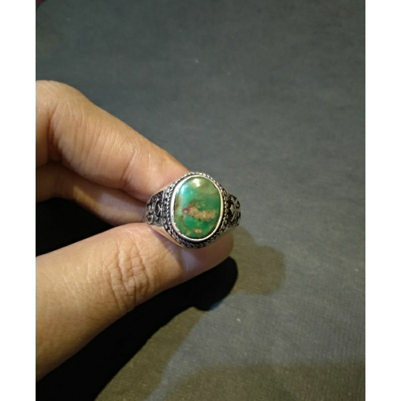 Cincin/emban perak bali batu pirus