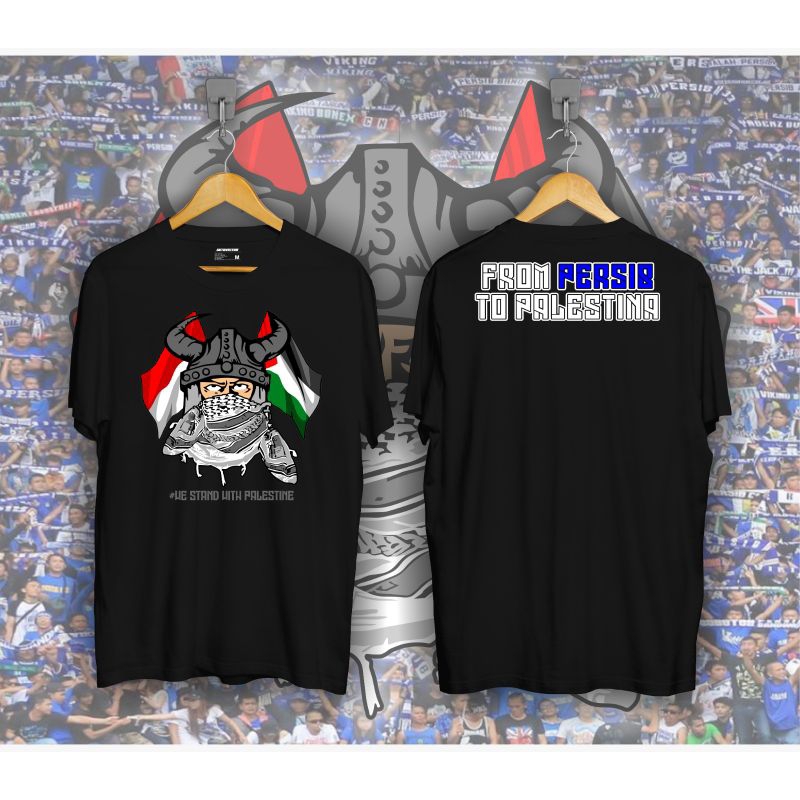 kaos Persib distro jumbo XXL XL L M Bobotoh getih Sunda hitam bobotoh Persib one blue unishecx amuni