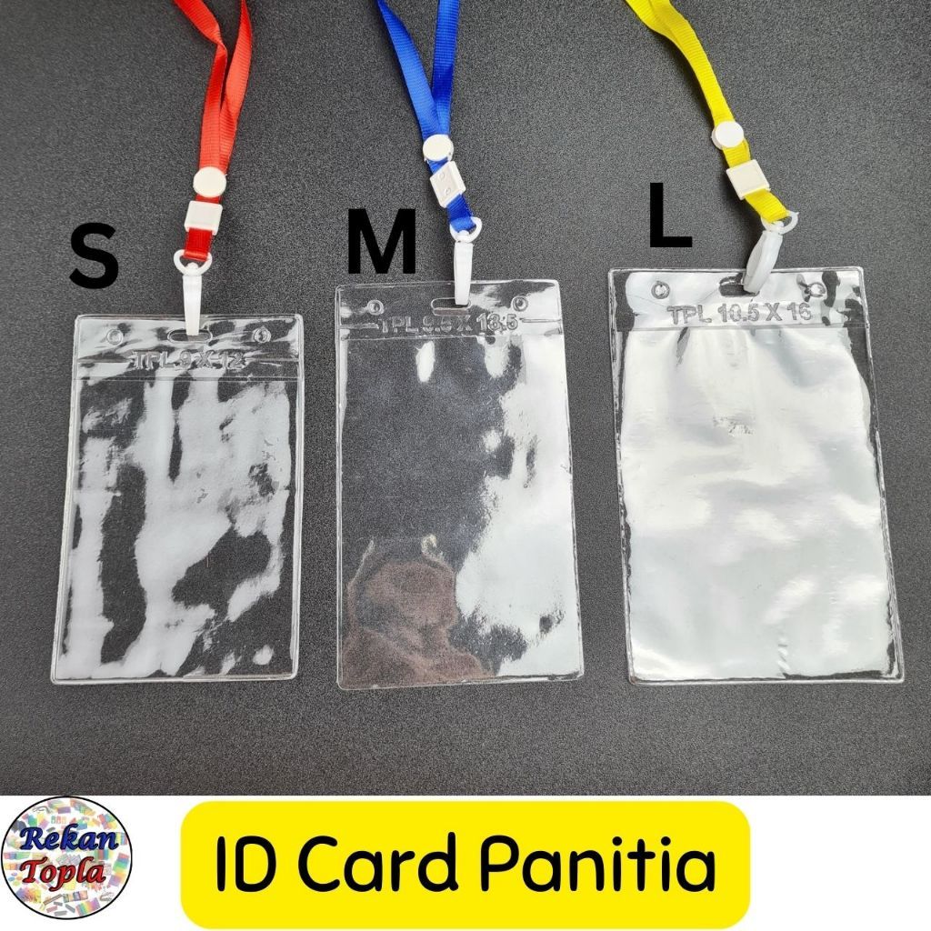 Name Tag Panitia + Tali / ID Card Mika Plastik / Name Tag / Mika Panitia /  Paket Name tag Termurah