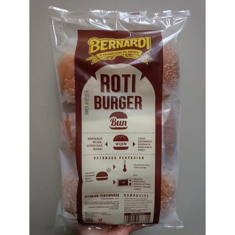 

ROTI BURGER BERNARDI / BUNS / ROTI BURGER ISI 6 / ROTI BURGER WIJEN