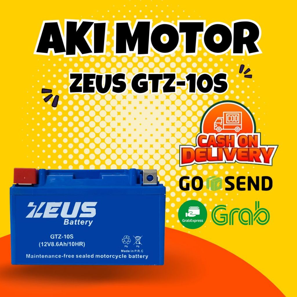 Aki Motor HONDA CBR 600RR GTZ10S Aki Gel Aki Kering Zeus High Spec