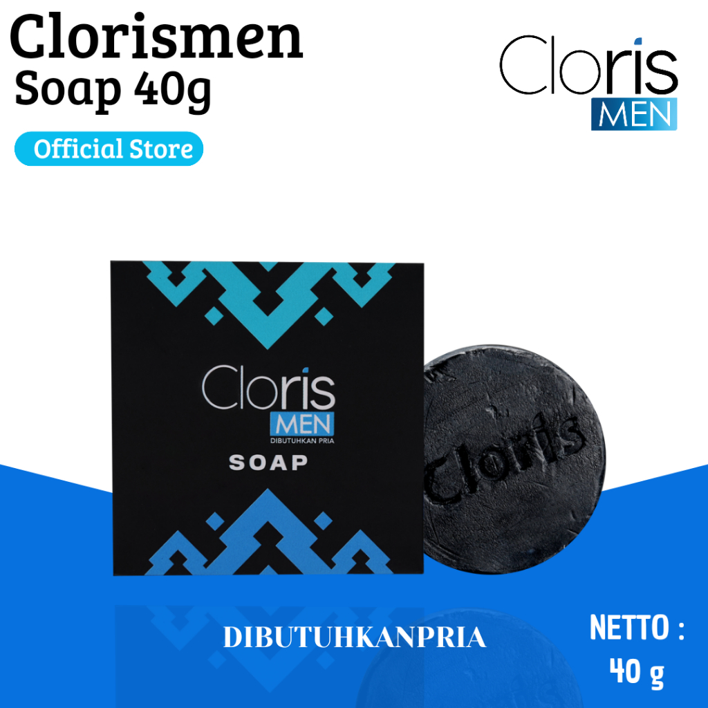 Clorismen Soap 40gr Sabun Cloris Pembersih Muka Pria Bebas Kusam Dan Jerawat